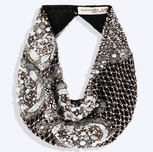 Mignonne Gavigan Le Charlot Pearl Black Scarf Necklace